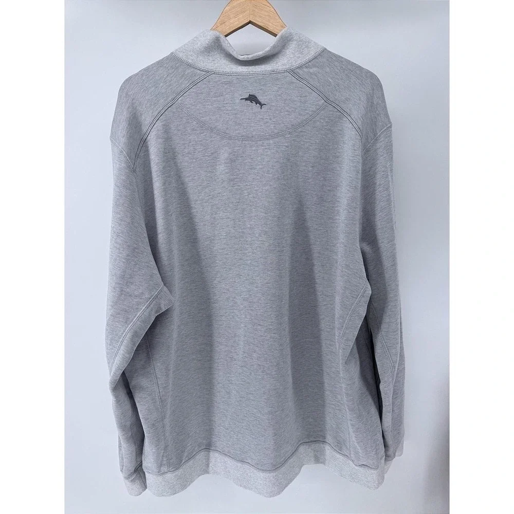 Tommy Bahama Reversible  Quarter Zip Pullover Mens XL Gray‎ Reversable GOLF